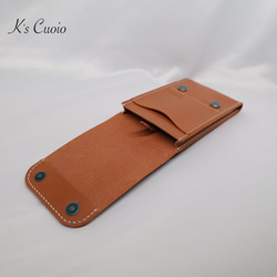 ヌメ革　ベルト通し型スマホケース縦型【送料無料】 11枚目の画像