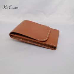 ヌメ革　ベルト通し型スマホケース縦型【送料無料】 4枚目の画像