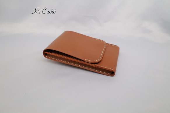 ヌメ革　ベルト通し型スマホケース縦型【送料無料】 4枚目の画像