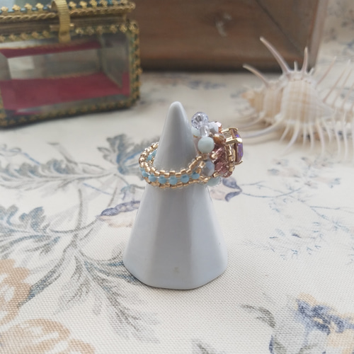 オーバルカット＆マーキスカットリング指輪 Oval & Marquise cut