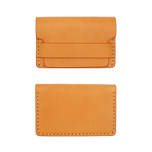 名刺入れ　Ver.2　重ねコバ　6色　本革製　名入れ　刻印 ブルーム Kagi　　　K