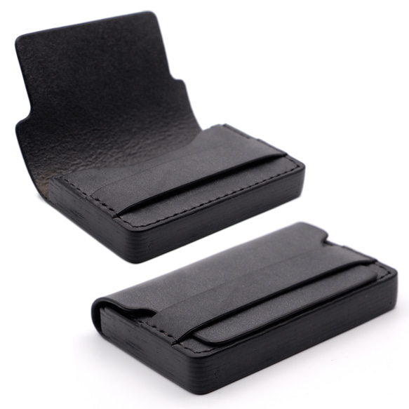 名刺入れ　Ver.2　重ねコバ　6色　本革製　名入れ　刻印 ブルーム Kagi　　　K