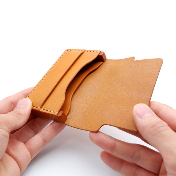 名刺入れ　Ver.2　重ねコバ　6色　本革製　名入れ　刻印 ブルーム Kagi　　　K