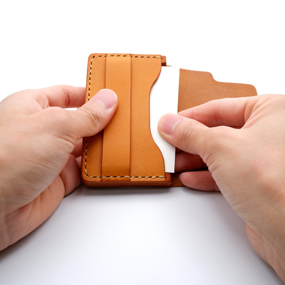 名刺入れ　Ver.2　重ねコバ　6色　本革製　名入れ　刻印 ブルーム Kagi　　　K