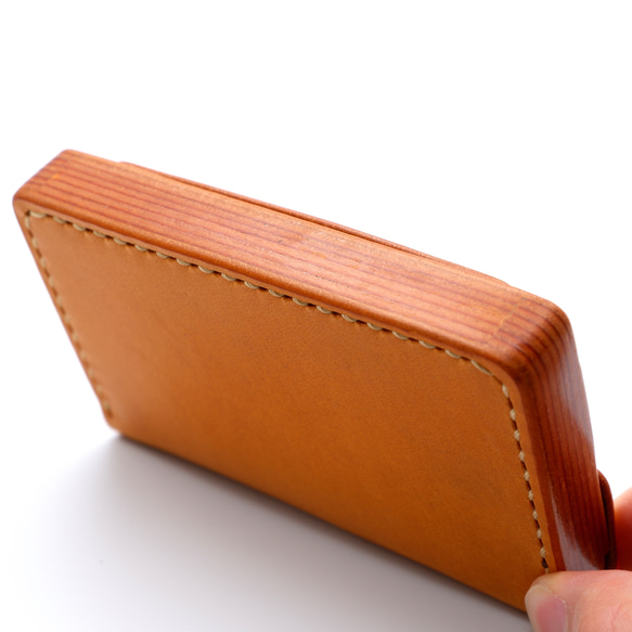 名刺入れ　Ver.2　重ねコバ　6色　本革製　名入れ　刻印 ブルーム Kagi　　　K