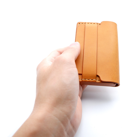 名刺入れ　Ver.2　重ねコバ　6色　本革製　名入れ　刻印 ブルーム Kagi　　　K