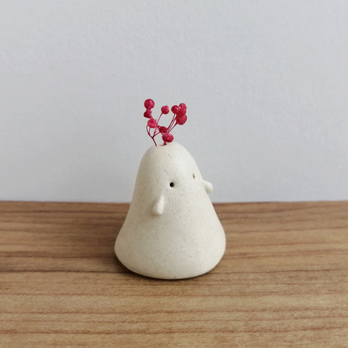 陶器のおばけ(中)〔68t〕｜置物 陶芸 陶器 一輪挿し 造花 その他置物