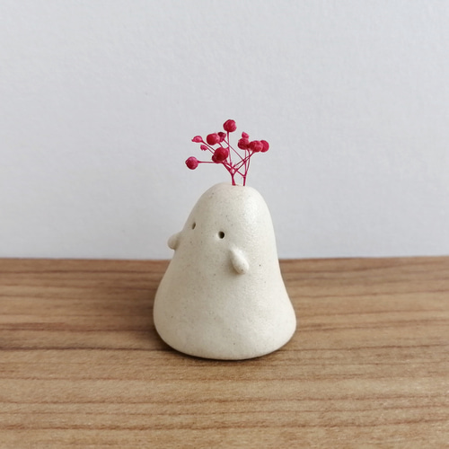陶器のおばけ(中)〔68t〕｜置物 陶芸 陶器 一輪挿し 造花 その他置物
