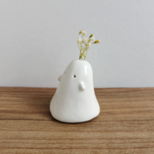 陶器のおばけ(中)〔71s〕｜置物 陶芸 陶器 一輪挿し 造花 その他置物
