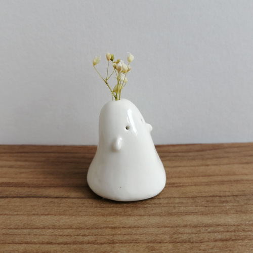 陶芸の置物 陶器のおばけ(中)〔68t〕｜置物 陶芸 陶器 一輪挿し 造花 その他置物