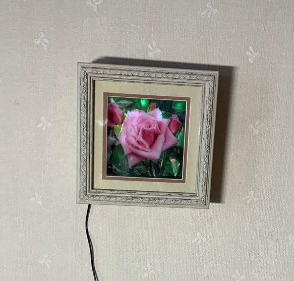 シャドーボックス薔薇✨ライティングシャドー✨ 5枚目の画像