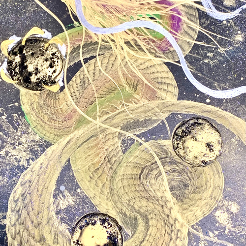 【黄金龍】　龍脈形成　開運　置物　龍神　アート　絵　イミラック隕石　辰　一筆龍 一筆龍 【龍脈形成】 開運 置物 龍神 アート 絵 ギベオン隕石 辰