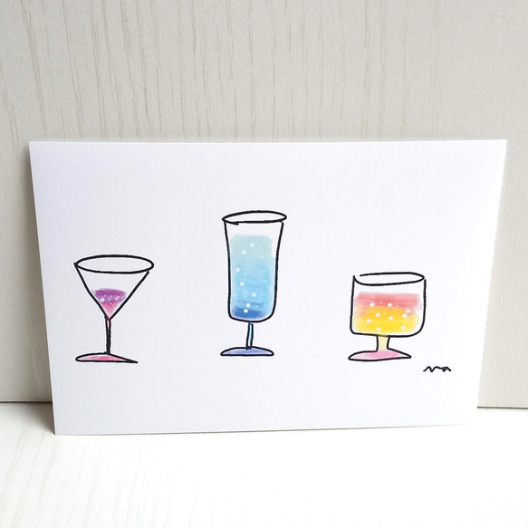 　「Cool drink」ポストカード/3枚セット　　naturako 3枚目の画像
