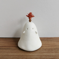 陶芸の置物 陶器のおばけ(中)〔68t〕｜置物 陶芸 陶器 一輪挿し 造花 その他置物