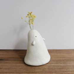 陶器のおばけ(大大)〔79o〕｜置物　陶芸　陶器　一輪挿し　造花 2枚目の画像