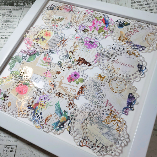 楽天市場】即日出荷 切り絵 レース ペーパー 大きめ 上品