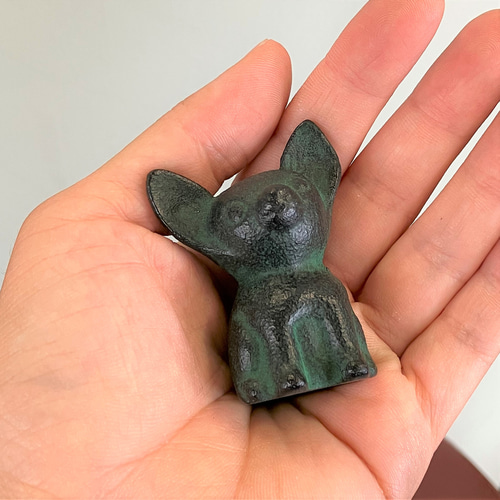 手のひらサイズ 動物文鎮 南部鉄器 招き猫 工房ひでまさ 通販