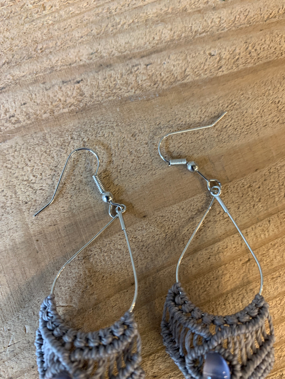 EARRINGS  マクラメ編みピアス 4枚目の画像