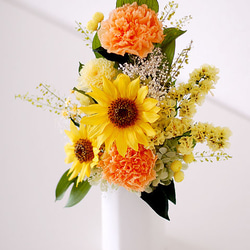 【仏花】再販＊ひまわりを使用したトールタイプの仏花【供花】 2枚目の画像