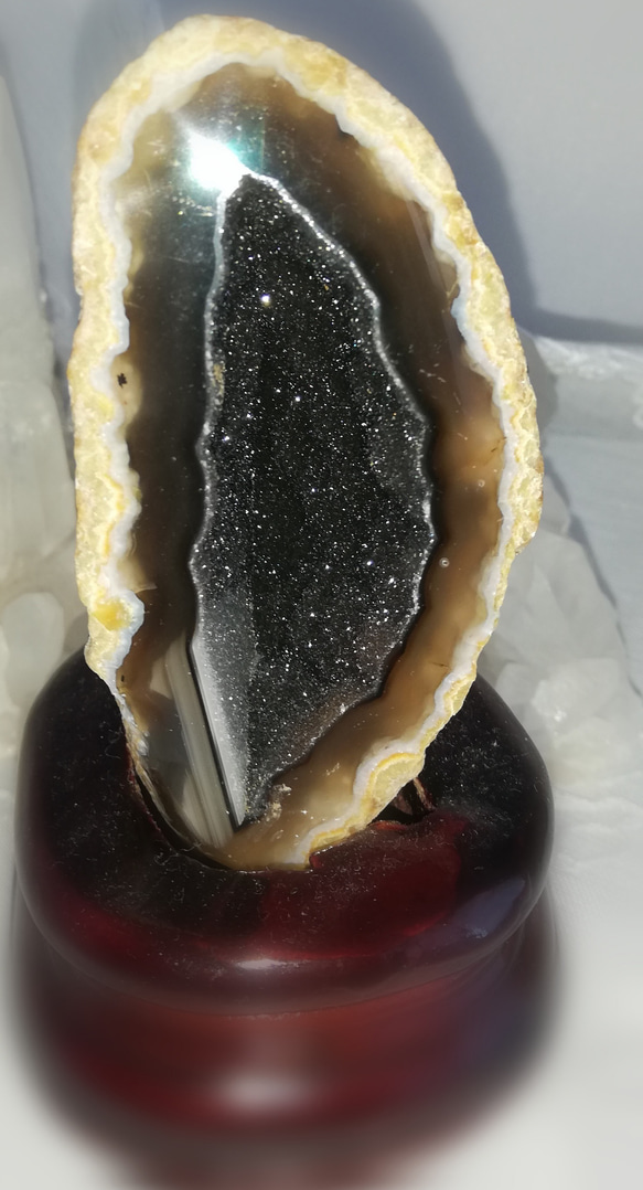 メノウ 原石 水晶ドーム 瑪瑙 置物