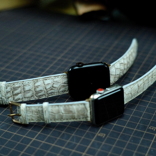 ヒマラヤクロコダイル時計ベルト 手縫い時計ベルトアップルウォッチ