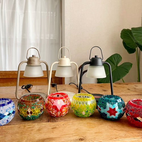 トルコランプキャンドルホルダーとアロマキャンドルウォーマーランプの