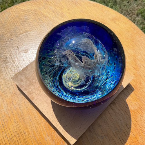 【クリスタル】福禄寿　ペーパーウェイト クリスタル】ペーパーウェイト 福禄寿