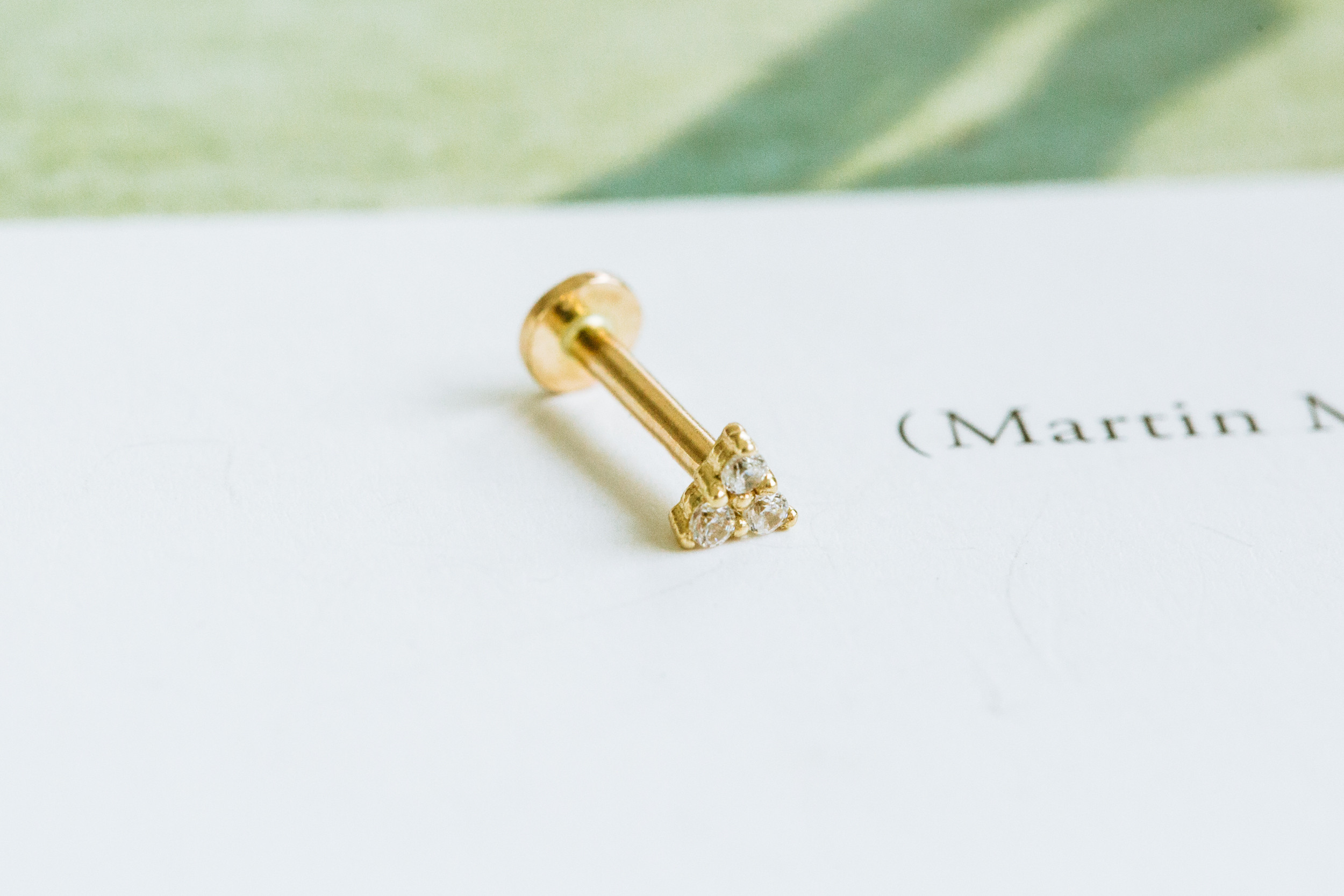 14K金 ゴールド Cz ヘリックス 軟骨 アンチトラガス アウター インナーコンク イヤリング ピアス ラブレット 6,473円