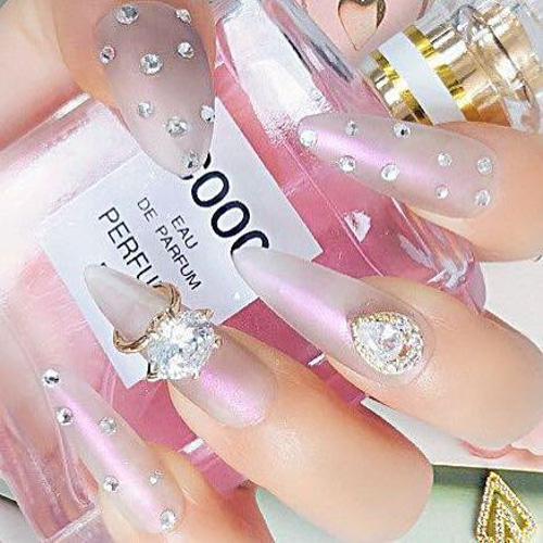 送料無料】12ネイルパーツ ジルコニアリング シルバー 指輪 ストーン