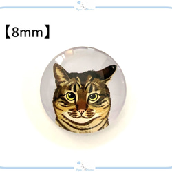 E275 カボション 猫 デザイン④【 8mm / 16mm / 30mm 】 ねこ ネコ ハンドメイド パーツ 1枚目の画像