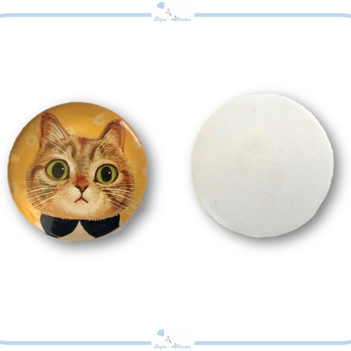 E275 カボション 猫 デザイン④【 8mm / 16mm / 30mm 】 ねこ ネコ