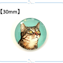 E275 カボション 猫 デザイン⑤【 8mm / 16mm / 30mm 】 ねこ ネコ ハンドメイド パーツ 3枚目の画像