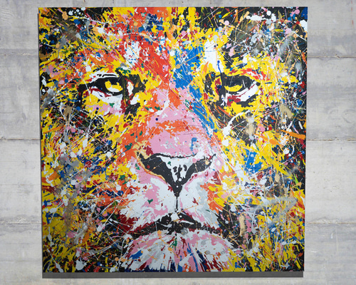 LION (multi color edition) 絵画 TOMOYA 通販 14425582｜Creema(クリーマ)