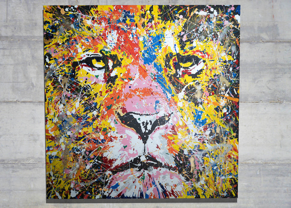 Title "LION (multi color edition)" contemporary paint 第1張的照片