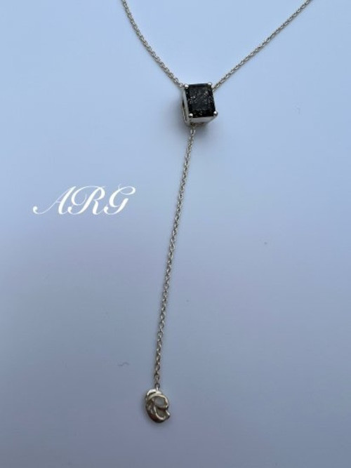 アジャスターネックレス＿ブラックトルマリンインクォーツ　/　Black Tourmaline Quarts Neckla