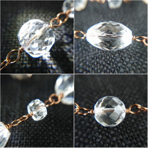 クリスタル(水晶)のロングネックレス:天然石 ネックレス クリスタル(水晶)のロングネックレス:天然石 ネックレス