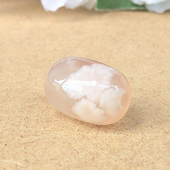 天然石 高品質 桜瑪瑙（さくらめのう） 天珠 1個 18mm 天然石 