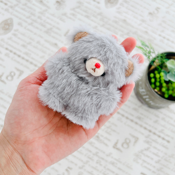 ミニミニサイズのくまちゃん【グレー】 ぬいぐるみ くまはな