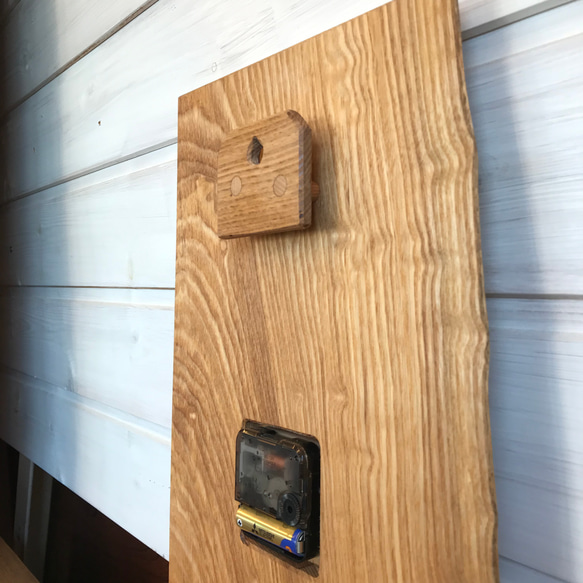 【木の時計】たも（玉杢）No.876／一点もの 