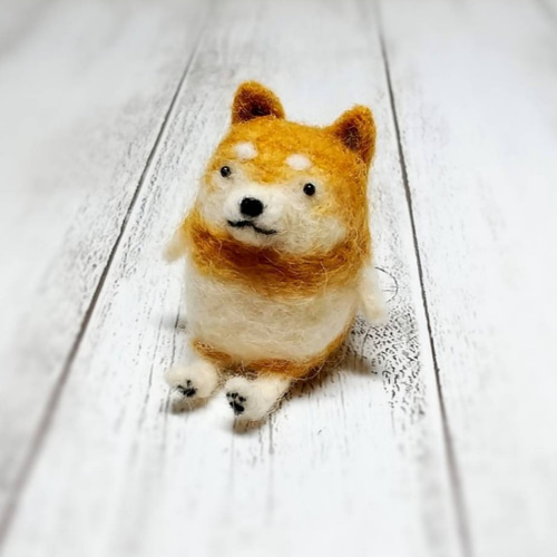 羊毛フェルト オーダー 「リアルで可愛いワンちゃん」柴犬 ぬいぐるみ 