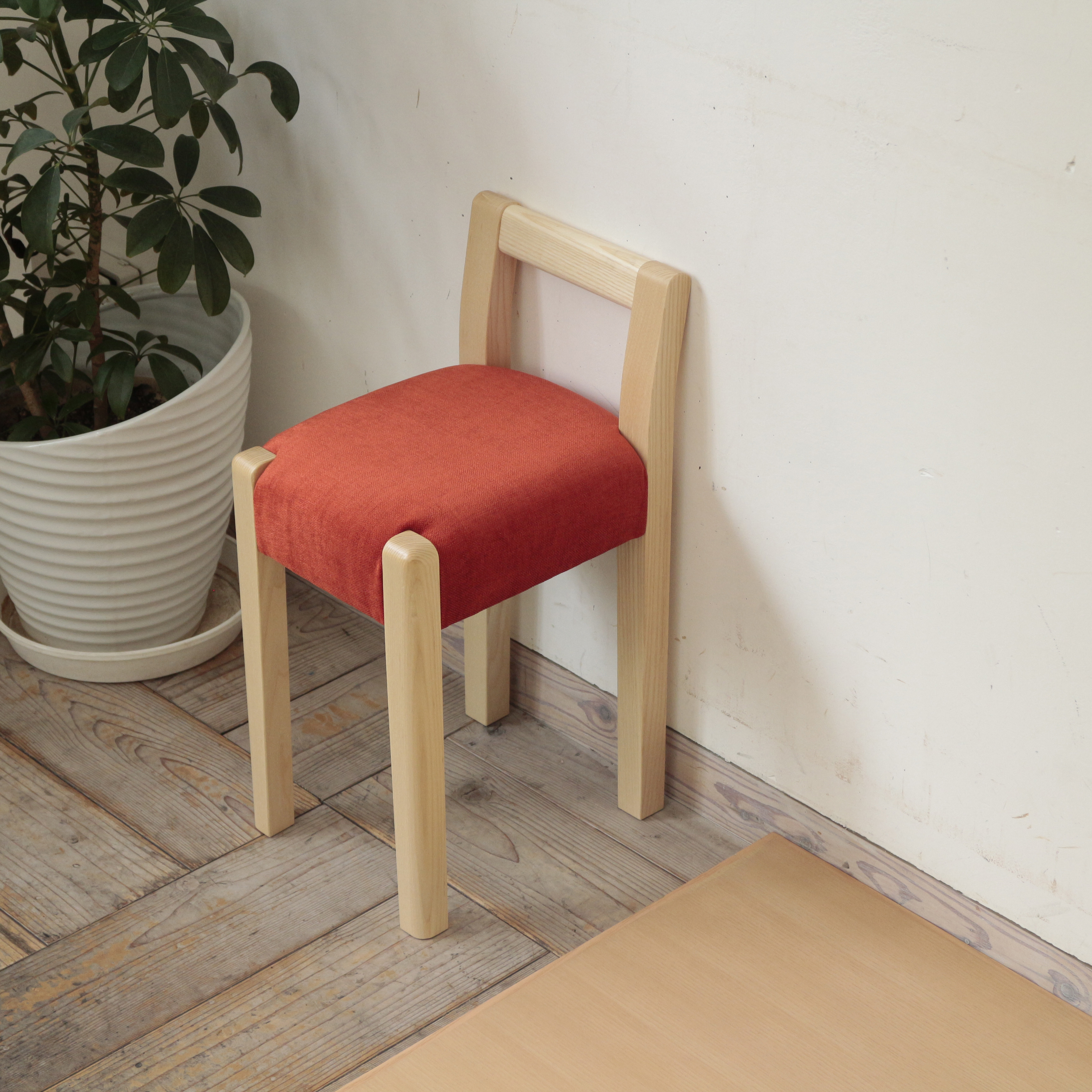 玄関スツール ミニタイプ（NA×SP-UP5563 オレンジ）