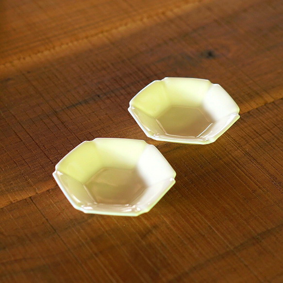 小皿　かわいい　白　シンプル　六角形　白磁　京焼　作家　林紅村　陶芸　 7枚目の画像