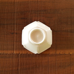 小皿　かわいい　白　シンプル　六角形　白磁　京焼　作家　林紅村　陶芸　 4枚目の画像