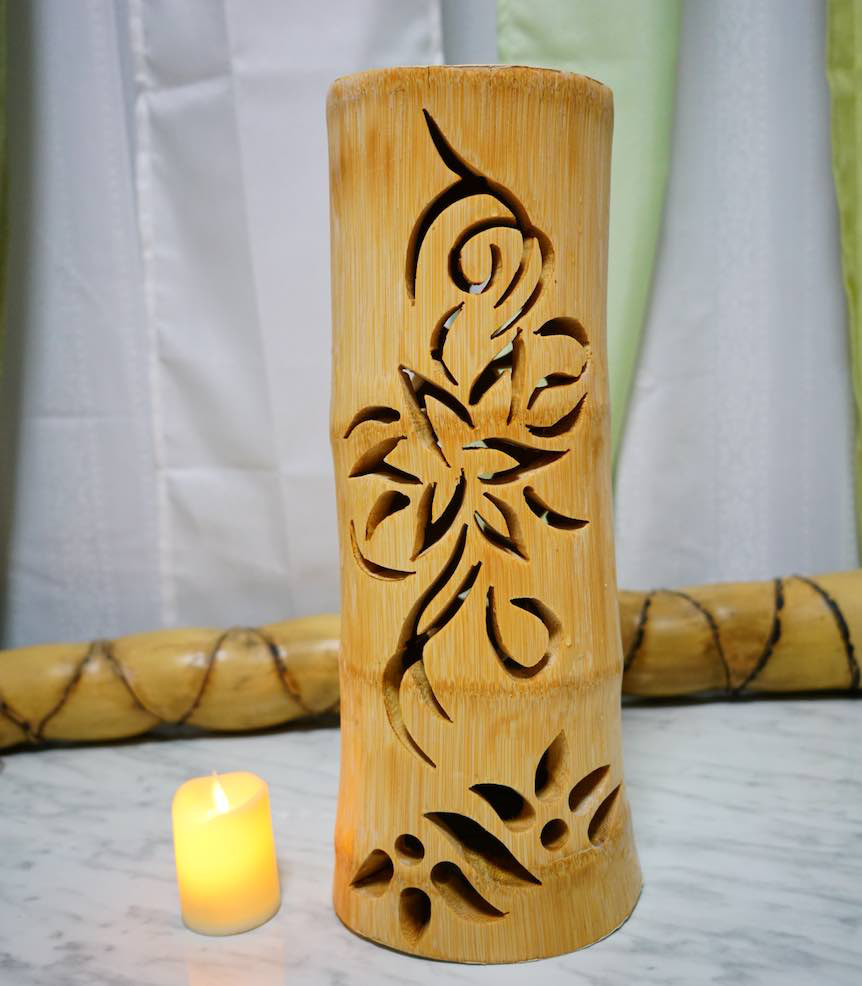 竹灯篭 ハンドメイド ledキャンドルリモコン付き イベント用キャンドル