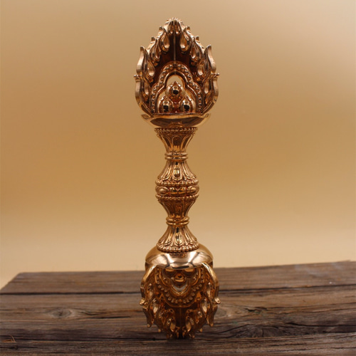 密教法器 宝珠金剛杵 仏教法具 真鍮製 vajra 22cm 密教法器 宝珠金剛杵 仏教法具 真鍮製 vajra 22cm