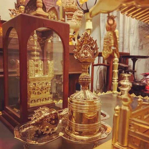チベット密教法器 宝珠鐘 チベタンベル 真鍮製 金剛鈴 仏教美術