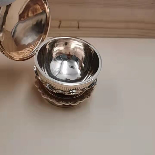 仏教・密教法器　洒水器　塗香器　新品未使用品 Amazon｜密教法具 洒水器、塗香器 二器セット (一面器) 真鍮製