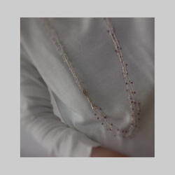 「creema限定」ネックレス〜絹糸と淡水真珠とアクアマリン 11枚目の画像