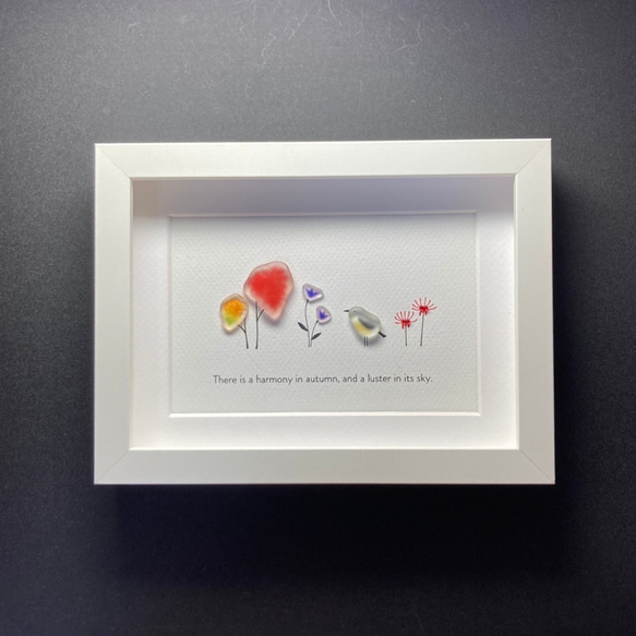 ♡みときちページ♡シーグラスアート Flower #シーグラスアート#sea glass art#シーグラスアート作品