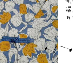 チャイナドレス風花柄トップス ゆったり袖 / 2色展開 / 職人ハンドメイド 18枚目の画像
